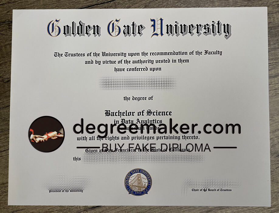 Buy Golden Gate University fake diploma. Make GGU fake degree.