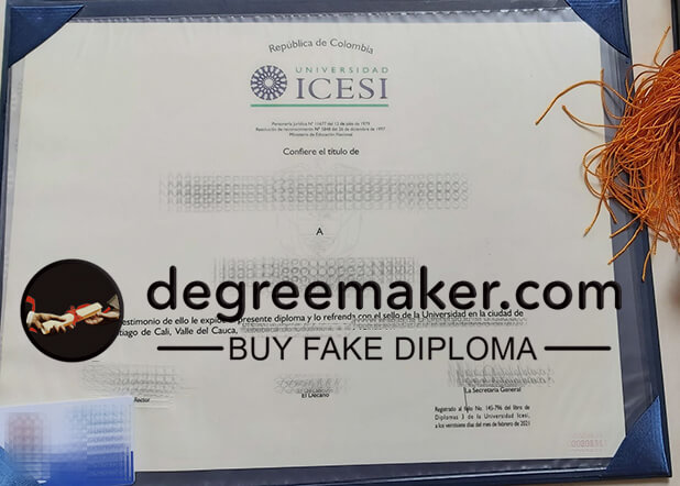 Buy Universidad Icesi fake diploma.