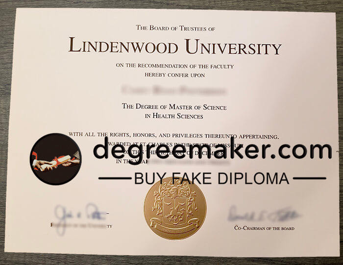 Buy Lindenwood University fake diploma.