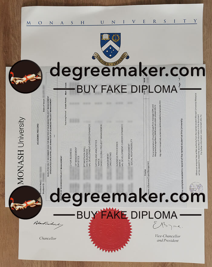 buy Monash University diploma and transcript, how to buy Monash University fake degree?