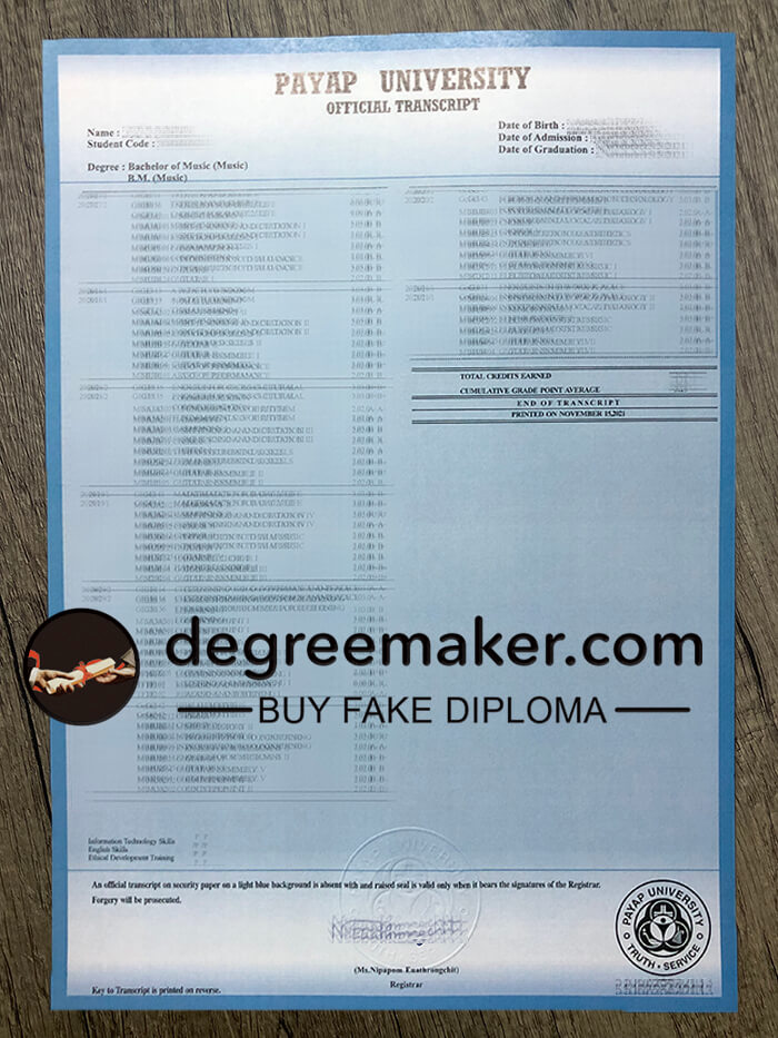 Buy Payap University fake diploma. Make Payap University diploma.