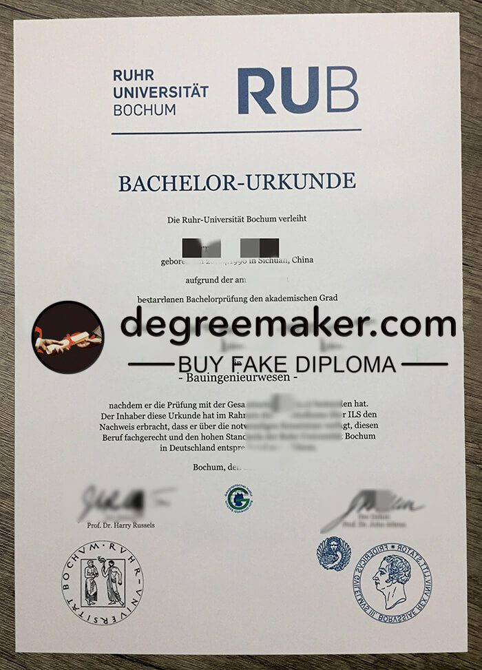 Buy Ruhr Universitat Bochum fake diploma. Make RUB degree.