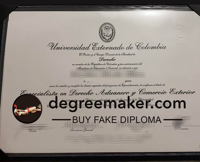 Buy Universidad Externado de Colombia fake diploma.