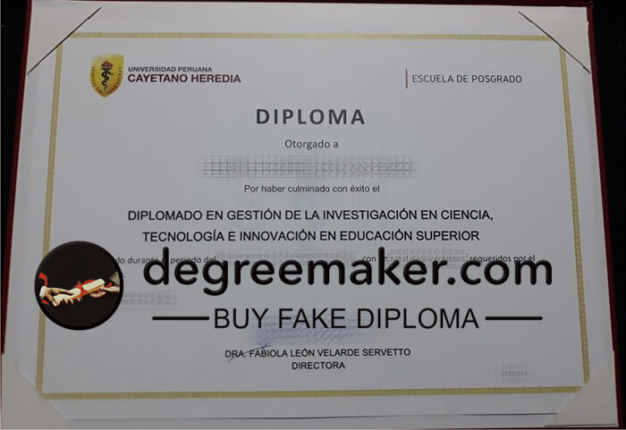 Buy Cayetano Heredia University fake diploma.