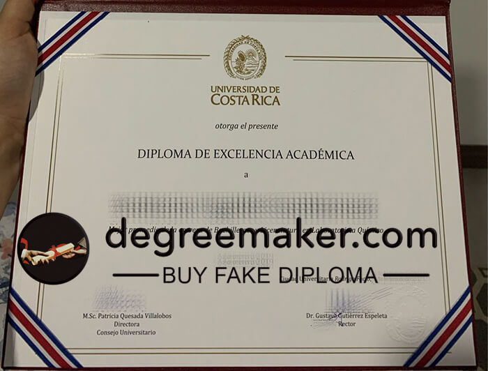 Make University of Costa Rica diploma. Buy UCR fake degree.