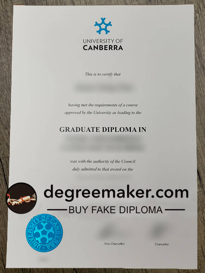 Buy University of Canberra fake diploma. Make UC degree.