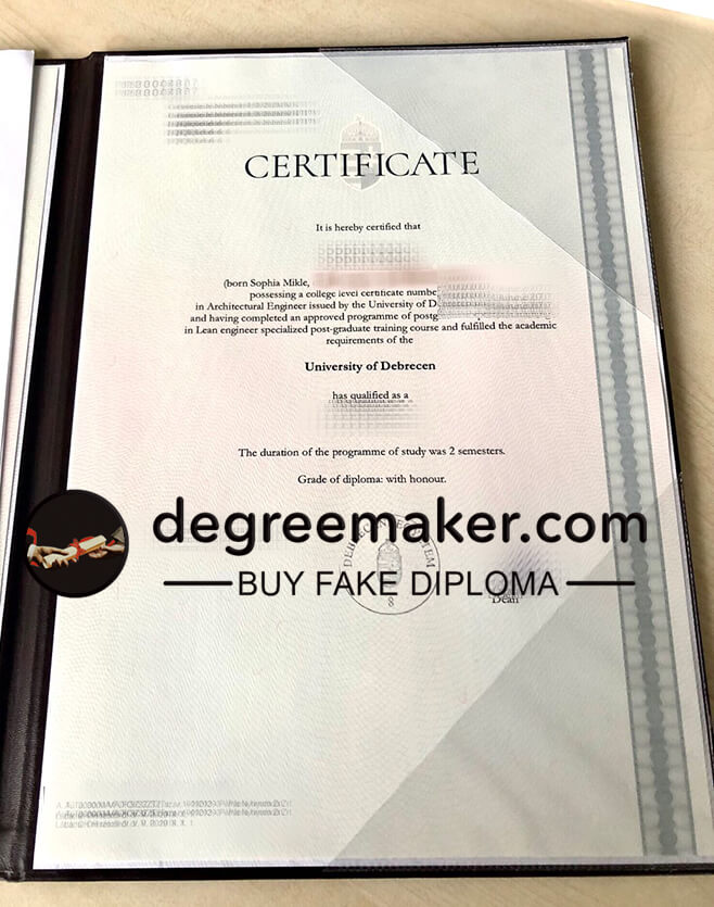 Buy University of Debrecen fake diploma. Make University of Debrecen degree.