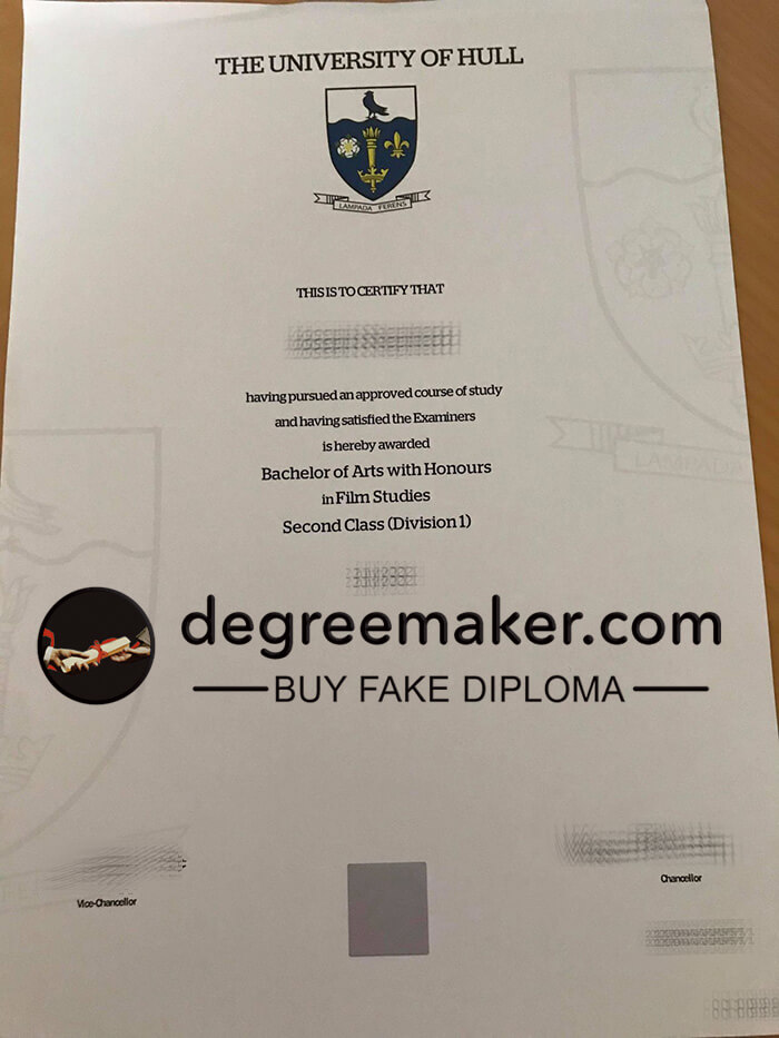 Buy University of Hull fake diploma. Make University of Hull degree.