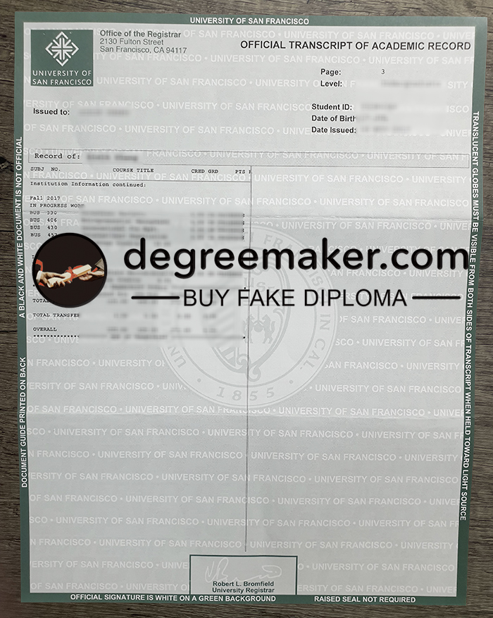buy University of San Francisco diploma, buy University of San Francisco transcript, buy USF fake diploma and transcript.