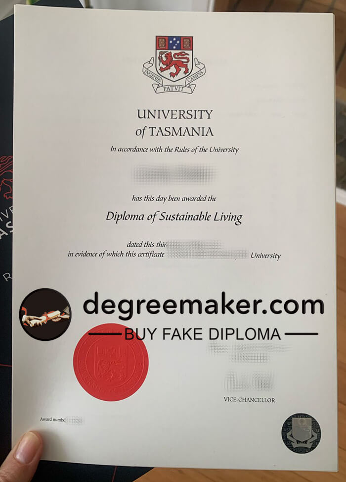 Buy University of Tasmania fake diploma. Make UTAS diploma.