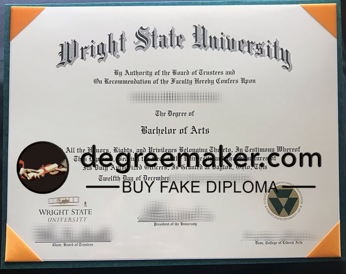 Buy Wright State University fake diploma.