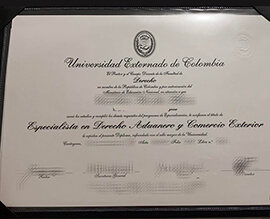 Purchase Universidad Externado de Colombia fake degree.