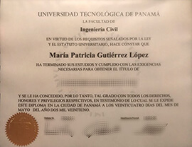 How to order Universidad Tecnológica De Panamá diploma?