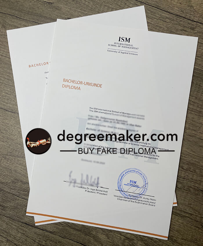 Buy ISM diploma, buy ISM degree, buy bachelor degree, buy fake diploma in Germany.