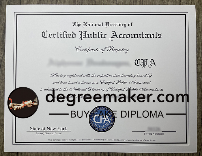 buy State of New York CPA certificate, order State of New York CPA fake certificate.
