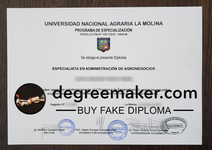 UNALM diploma, buy UNALM fake certificate, order UNALM fake certificate, buy fake diploma online.