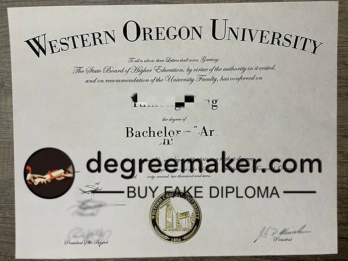 Buy Western Oregon University diploma, buy WOU degree, buy fake diploma online.