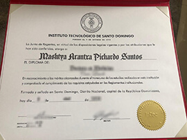 INTEC diploma, Instituto Tecnológico De Santo Domingo Certificate.