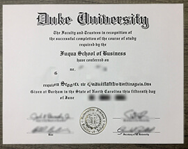 Where to buy Duke University Fake Diploma?