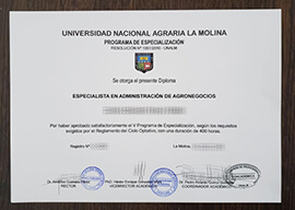 Universidad Nacional Agraria La Molina Fake Diploma.