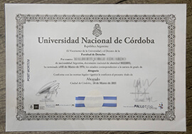 Can you purchase Universidad Nacional de Córdoba Degree?