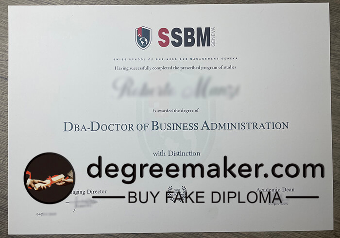 SSBM certificate, buy Swiss School of Business and Management certificate, order SSBM fake certificate.