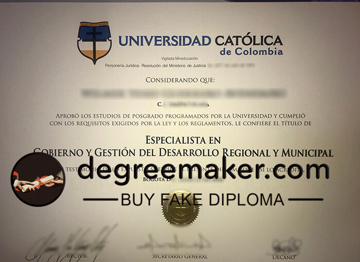 buy Universidad Catolica de Colombia fake diploma, buy UCC fake degree, order UCC fake certificate.