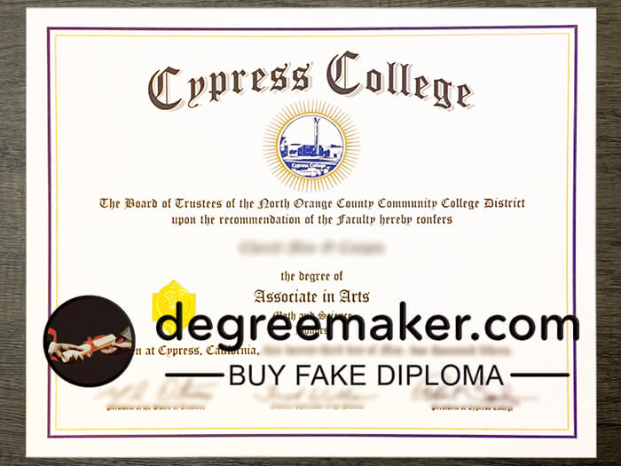 Buy Cypress College diploma, buy Cypress College degree, where to order Cypress College fake certificate?