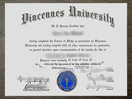 Buying a replica diploma from Vincennes University.