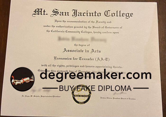 Buy MSJC diploma. Mt. San Jacinto College diploma, buy Mt. San Jacinto College fake degree, replica Mt. San Jacinto College diploma.
