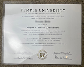 Are you looking for Temple University Degree Certificate?