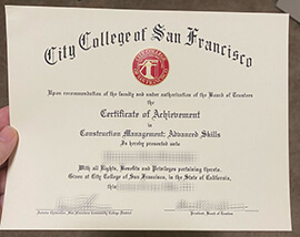 Order CCSF Fake Diploma Certificate Quickly.