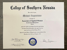 Where to Buy College of Southern Nevada fake diploma?