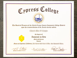 Where to order Cypress College Fake Diploma?