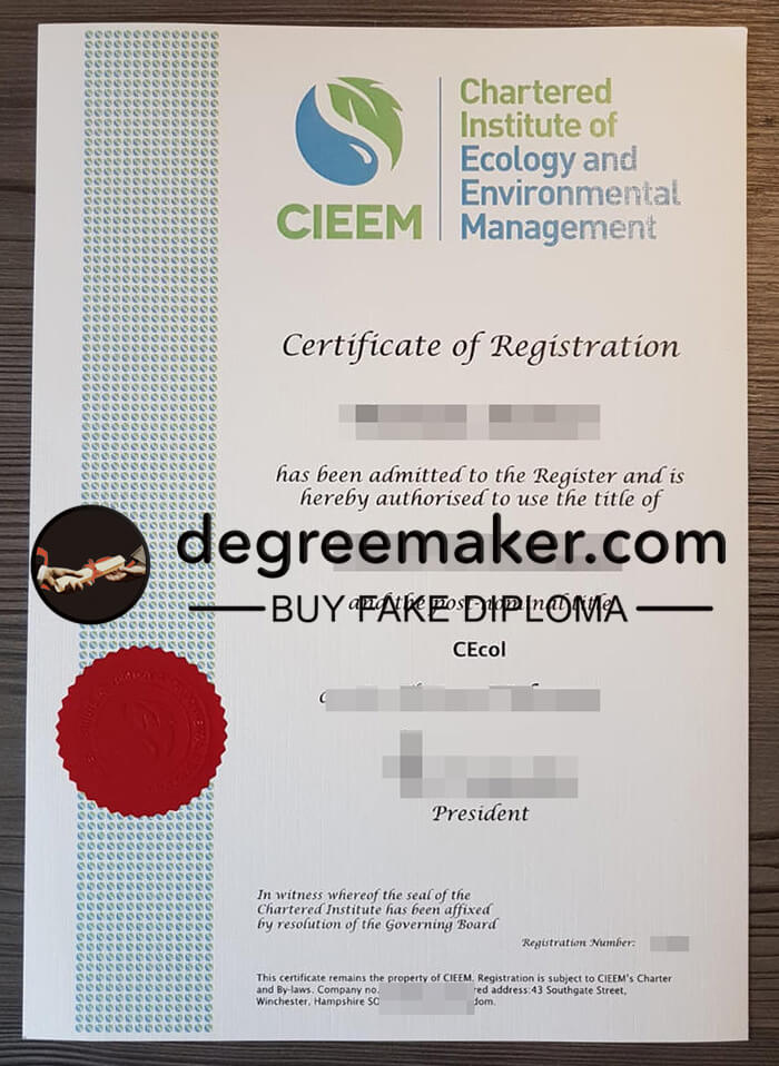 buy fake CIEEM certificate