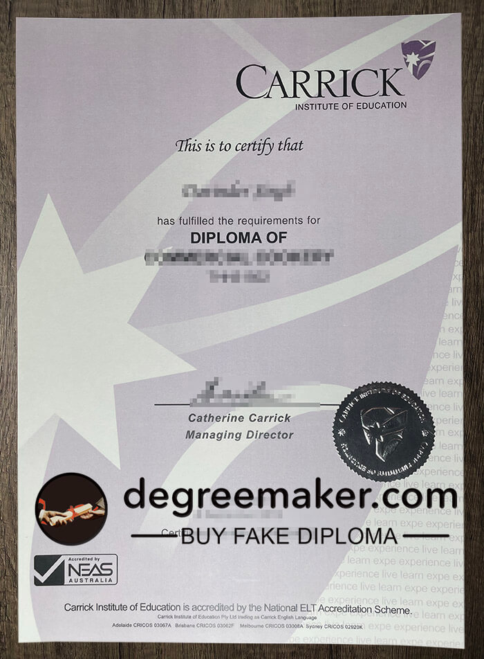 buy fake Carrick Institute of Education degree