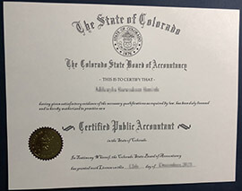 How to order fake State of Colorado CPA certificate online?