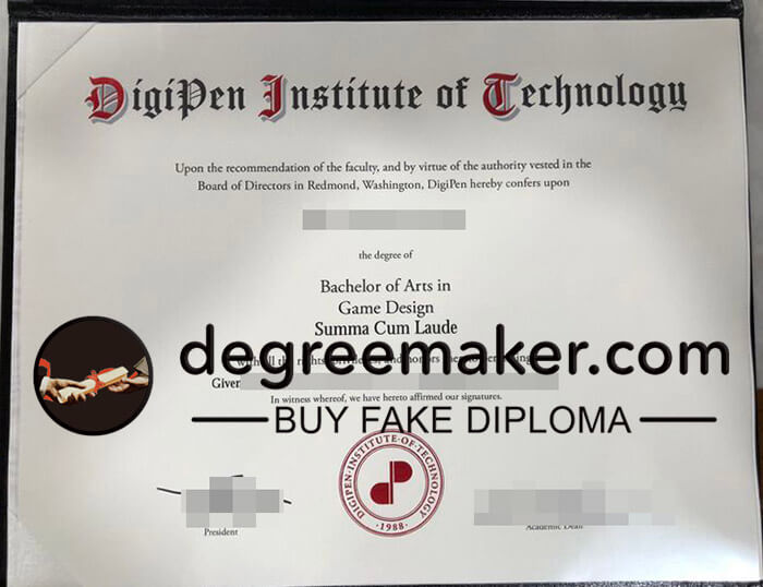 buy fake Digipen Institute of Technology degree
