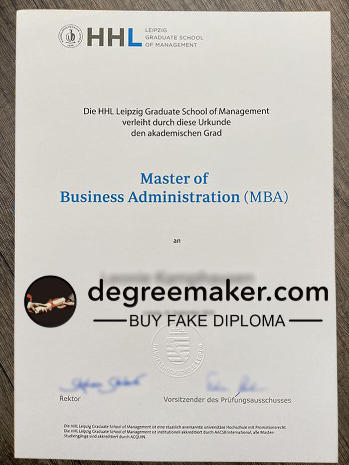 buy fake HHL Leipzig Graduate School of Management diploma