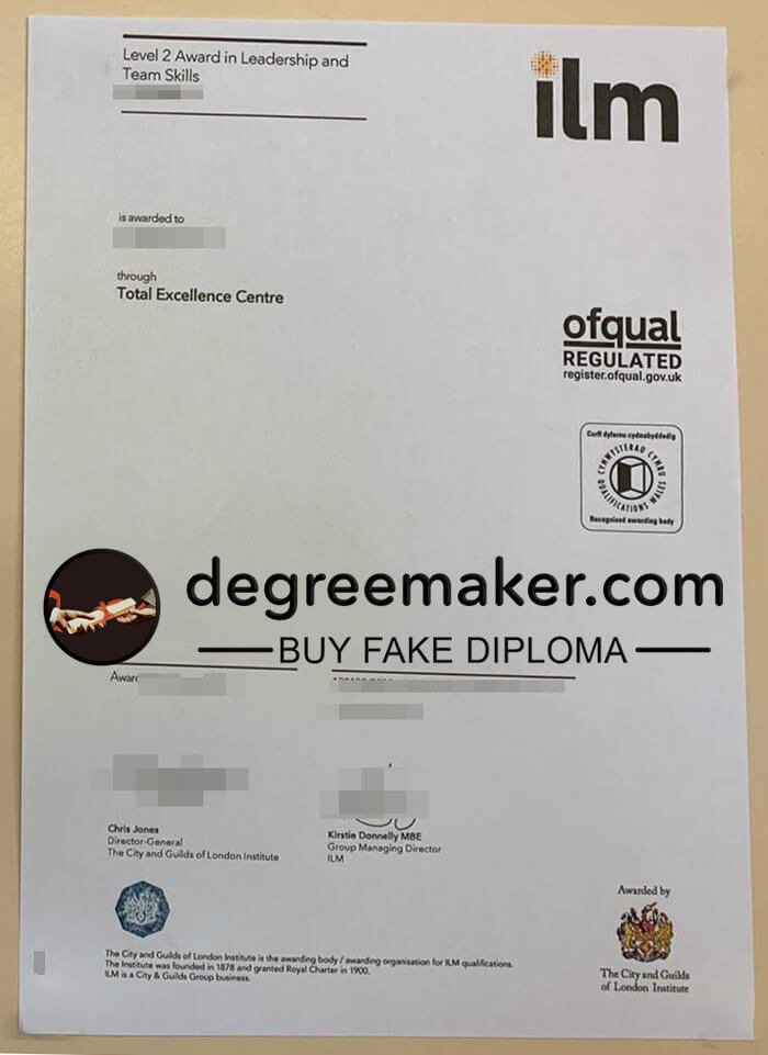 buy fake ILM Level diploma certificate