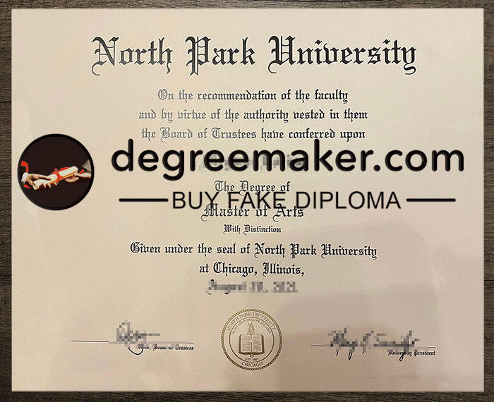 buy fake North Park University degree