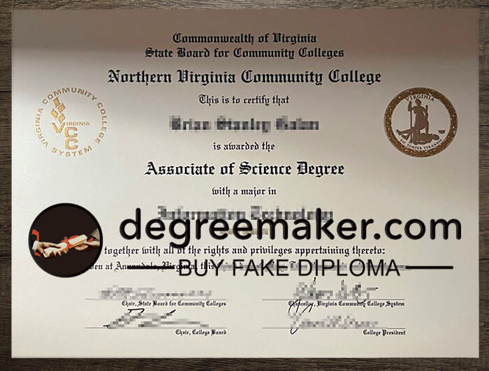 buy fake Northern Virginia Community College degree