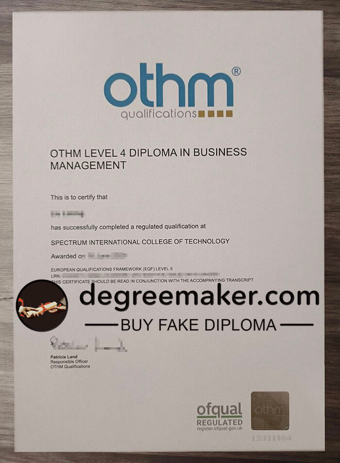 buy fake OTHM Qualification Diploma