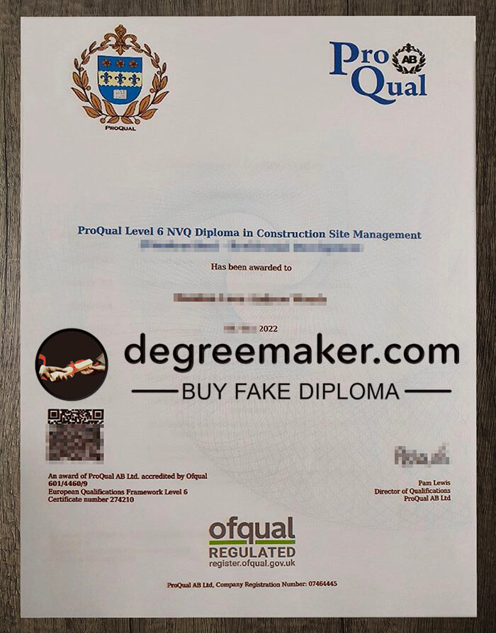 buy fake ProQual Level 6 NVQ diploma