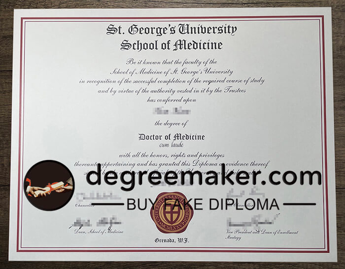 buy fake St. George's University degree