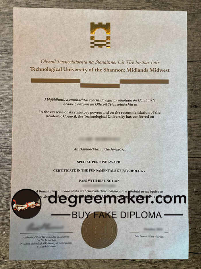 buy fake Technological University of the Shannon degree