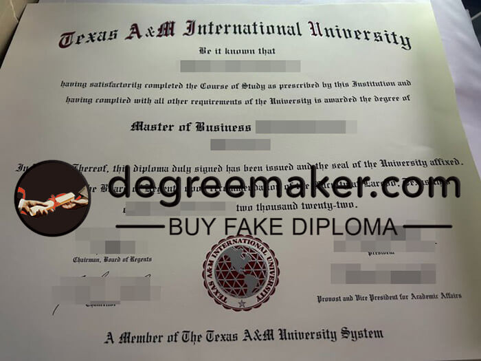 buy fake Texas A&M International University degree