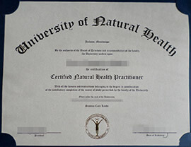 Can i obtain fake University of Natural Health diploma?