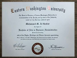 Eastern Washington University (EWU) fake degree for sale.