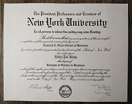 Buy fake New York University (NYU) old version certificate.